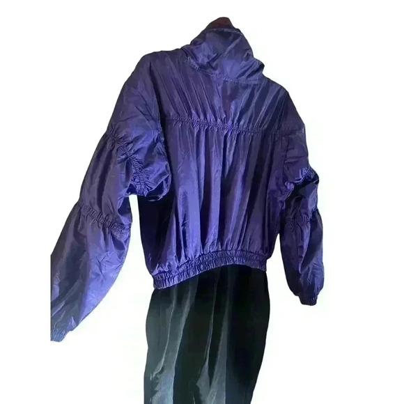 Vtg White Fir Women Ski Snowsuit Purple Stirrup Sz 10 Snowboard Winter One Piece - Picture 2 of 10